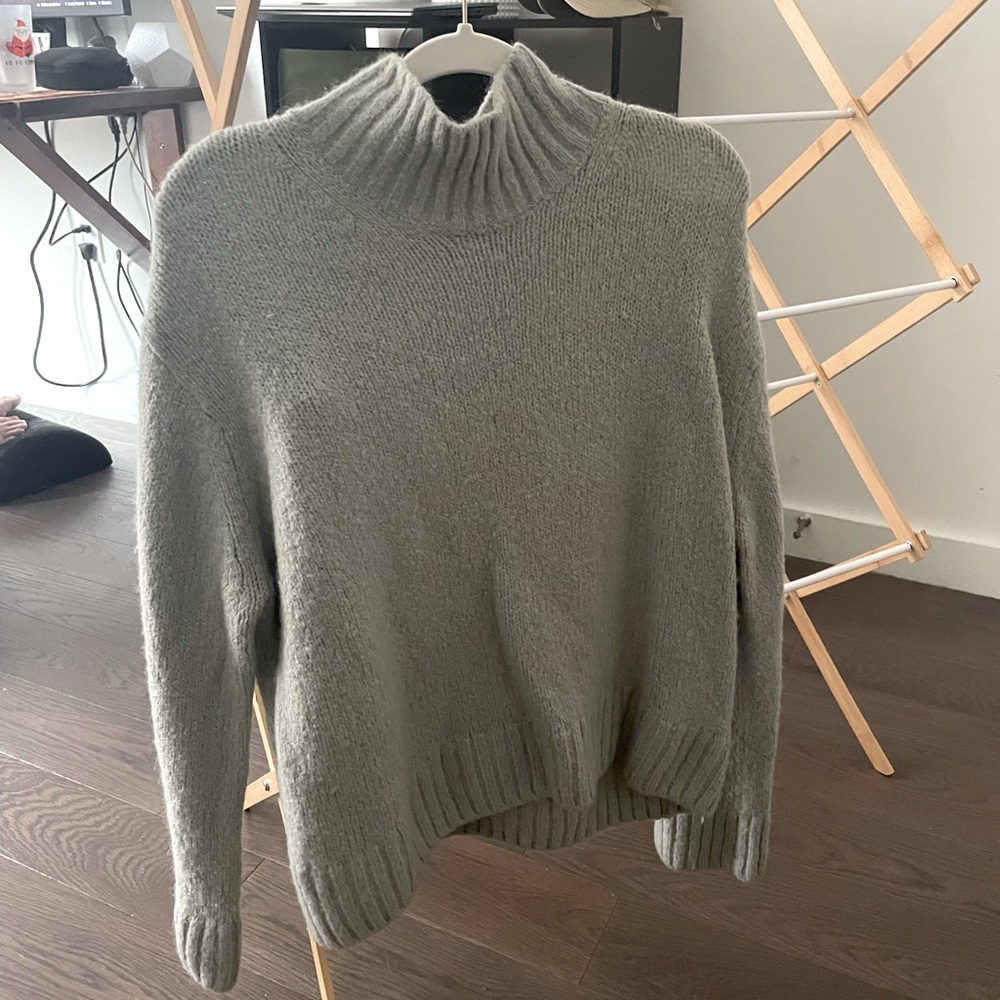 H&M Fuzzy Teal Sweater - M